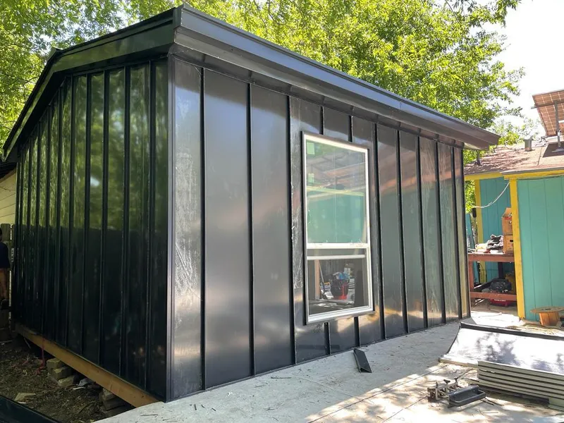 Black standing seam metal wall panels for Metal Roof Installation in Rio Linda